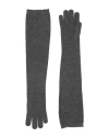 Shop Brunello Cucinelli Woman Gloves Grey Size L Cashmere, Viscose, Polyester