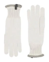 Brunello Cucinelli Solid Colour Gloves In White