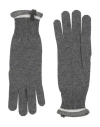 Brunello Cucinelli Bead-embellished Gloves In Grey