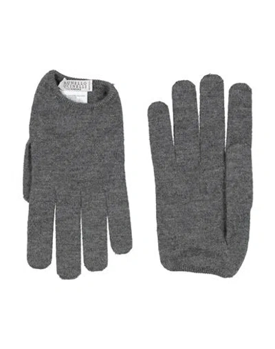 Brunello Cucinelli Woman Gloves Lead Size M Cashmere, Polyester In Grey