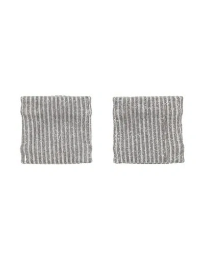 Brunello Cucinelli Woman Gloves Light Grey Size S Cotton, Elastane, Brass