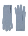 Brunello Cucinelli Woman Gloves Pastel Blue Size M Cashmere, Brass
