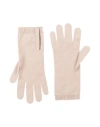 Brunello Cucinelli Woman Gloves Sand Size L Cashmere, Brass In Sand