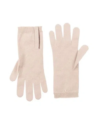 Brunello Cucinelli Woman Gloves Sand Size L Cashmere, Brass
