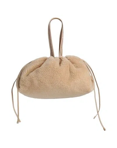 Brunello Cucinelli Woman Handbag Camel Size - Virgin Wool, Polyamide, Cashmere In Beige