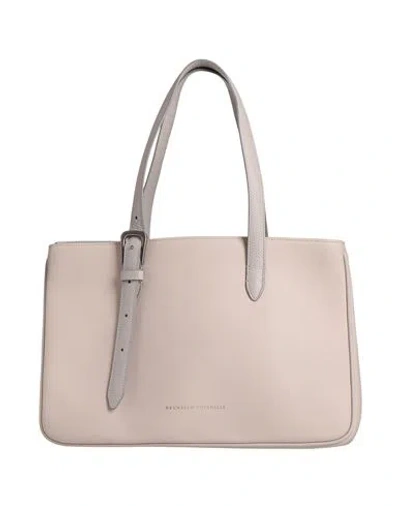 Brunello Cucinelli Woman Handbag Grey Size - Leather In Gray