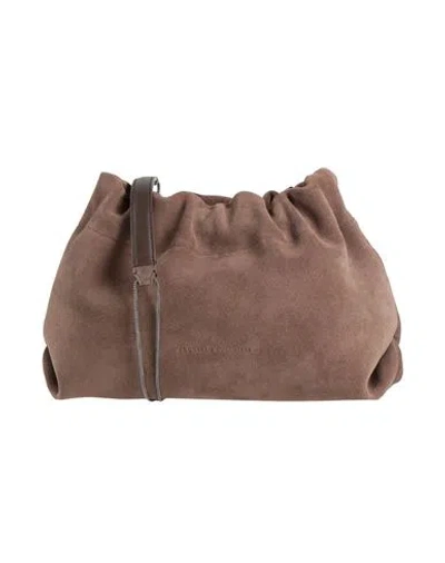 Brunello Cucinelli Woman Handbag Khaki Size - Leather In Beige
