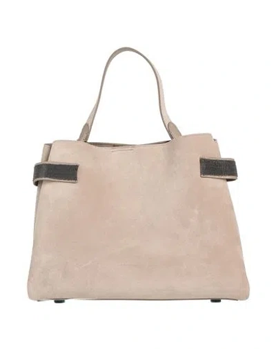 Brunello Cucinelli Woman Handbag Light Grey Size - Leather In Gray