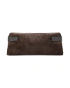Brunello Cucinelli Clutch Bag Rectangular Contrast Handles In Grey