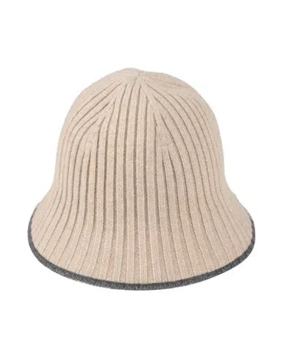 Brunello Cucinelli Woman Hat Beige Size M Polyamide, Virgin Wool, Cashmere, Silk In Sand