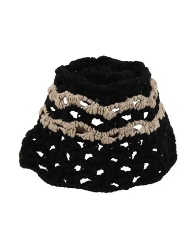 Brunello Cucinelli Woman Hat Black Size L Cotton, Silk