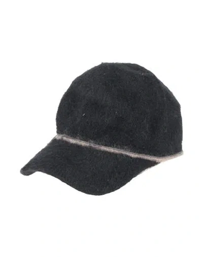 Brunello Cucinelli Woman Hat Black Size M Mohair Wool, Polyamide, Wool, Brass