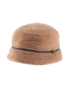 Brunello Cucinelli Woman Hat Camel Size S Virgin Wool, Polyamide, Cashmere In Beige