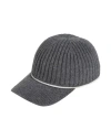 Brunello Cucinelli Woman Hat Grey Size L Wool, Polyamide, Cashmere, Silk In Gray