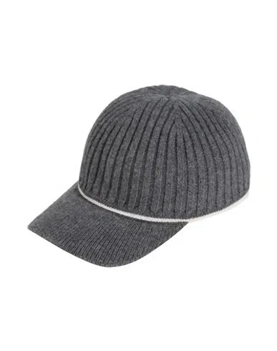 Brunello Cucinelli Woman Hat Grey Size L Wool, Polyamide, Cashmere, Silk In Gray