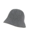 Brunello Cucinelli Woman Hat Grey Size M Polyamide, Virgin Wool, Cashmere, Silk In Gray
