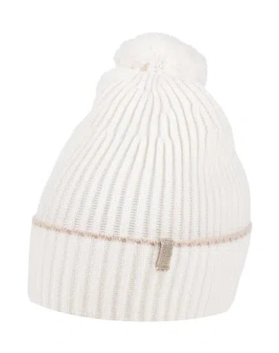 Brunello Cucinelli Woman Hat Ivory Size L Cashmere In Neutral