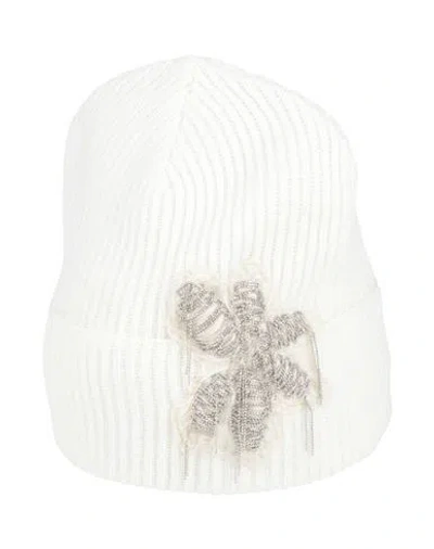 Brunello Cucinelli Woman Hat Ivory Size M Cashmere In White