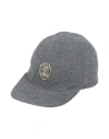 Brunello Cucinelli Woman Hat Lead Size M Cashmere, Polyamide In Gray