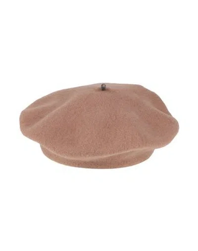 Brunello Cucinelli Woman Hat Light Brown Size S Wool, Brass