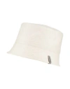 Brunello Cucinelli Woman Hat Off White Size M Cotton, Polyamide In Neutral