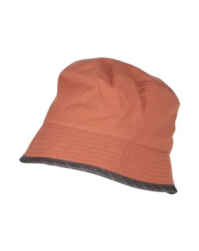 Brunello Cucinelli Woman Hat Rust Size M Cotton, Polyamide, Brass In Pink