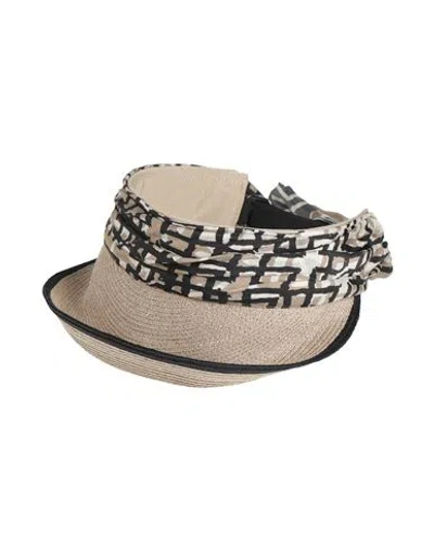 Brunello Cucinelli Woman Hat Sand Size L Hemp, Cotton, Nylon, Silk