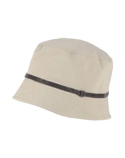 Brunello Cucinelli Woman Hat Sand Size L Polyamide In Beige