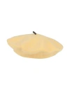 Brunello Cucinelli Woman Hat Yellow Size M Wool, Brass
