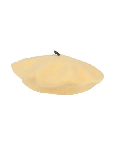 Brunello Cucinelli Woman Hat Yellow Size M Wool, Brass