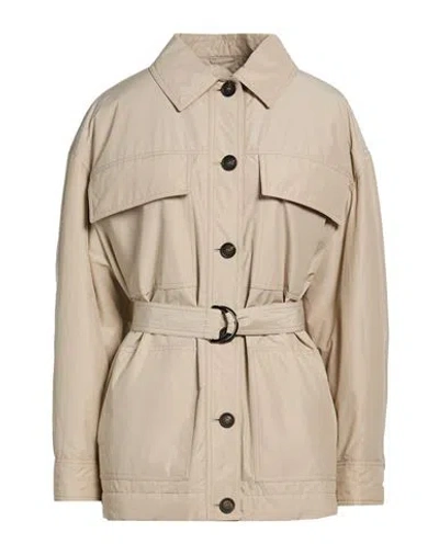 Brunello Cucinelli Woman Jacket Beige Size 8 Polyester, Cotton In Multi