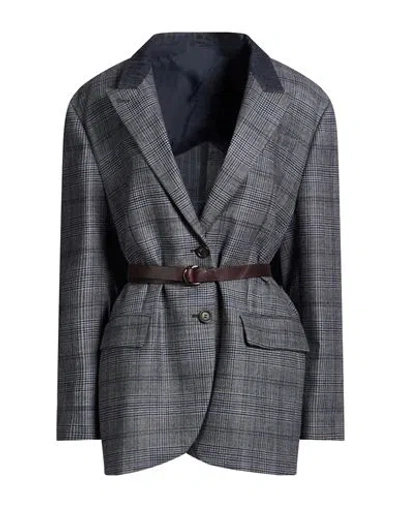 Brunello Cucinelli Woman Jacket Blue Size 6 Virgin Wool