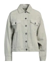 Brunello Cucinelli Woman Jacket Sage Green Size 8 Cotton, Linen, Brass In Sage Green
