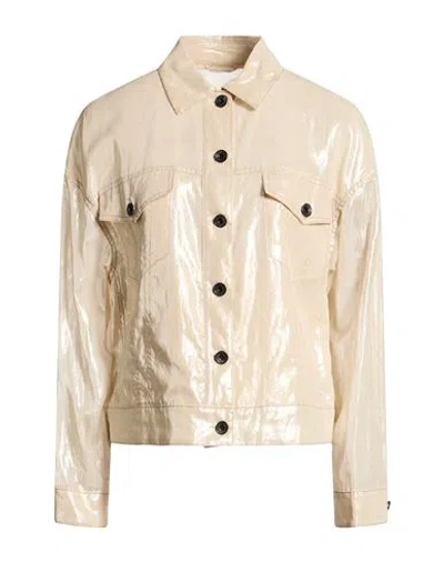 Brunello Cucinelli Woman Jacket Sand Size 0 Cotton In Neutral