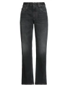Brunello Cucinelli Woman Jeans Black Size 8 Cotton, Leather, Ecobrass