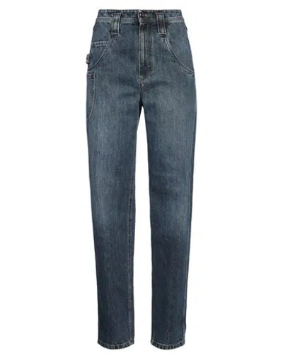 Brunello Cucinelli Woman Jeans Blue Size 6 Cotton, Brass
