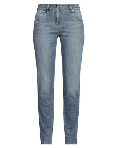 Brunello Cucinelli Woman Jeans Blue Size 4 Cotton, Elastane