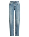 Brunello Cucinelli Woman Jeans Blue Size 8 Cotton, Leather, Ecobrass In Blue