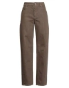 Brunello Cucinelli Woman Jeans Khaki Size 6 Cotton, Viscose, Polyester In Multi