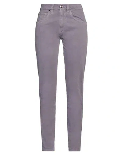 Brunello Cucinelli Woman Jeans Mauve Size 0 Cotton, Elastane, Brass In Purple