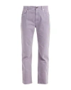 Brunello Cucinelli Woman Jeans Mauve Size 4 Cotton, Elastane, Soft Leather, Brass In Purple