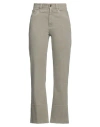 Brunello Cucinelli Woman Jeans Military Green Size 2 Cotton, Elastane, Soft Leather, Brass