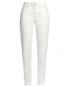 Brunello Cucinelli Woman Jeans White Size 4 Cotton, Elastane, Brass