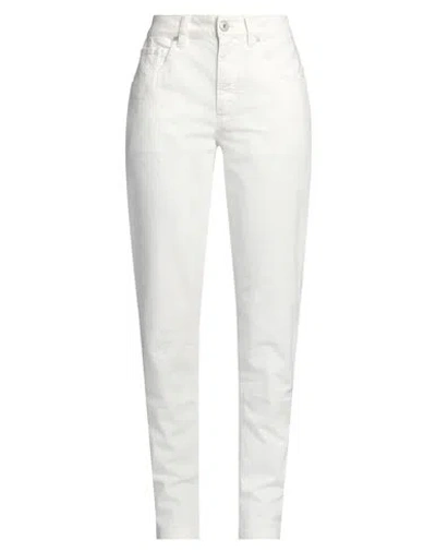 Brunello Cucinelli Woman Jeans White Size 4 Cotton, Elastane, Brass In White