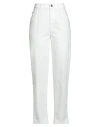 Brunello Cucinelli Woman Jeans White Size 8 Cotton, Elastane, Ecobrass