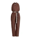 Brunello Cucinelli Woman Jumpsuit Brown Size M Cotton, Polyamide, Linen, Brass In Brown