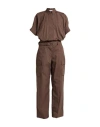 Brunello Cucinelli Solid Colour Jumpsuits In Brown