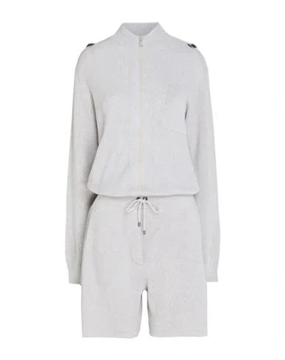 Brunello Cucinelli Woman Jumpsuit Light Grey Size 3xl Cotton, Brass