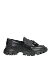 Brunello Cucinelli Woman Loafers Black Size 7 Leather In Black