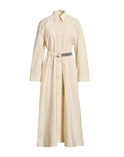 Brunello Cucinelli Solid Casual Shirt Dress In Neutral